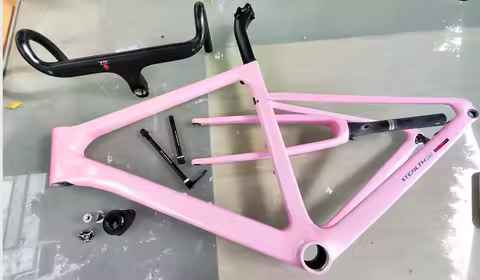 TWITTER STEALTHpro ultra-light ultra-comfort carbon fiber road bike frame, unisex Give a curved hand