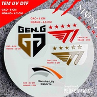T1 Esports logo sticker, UV DTF material