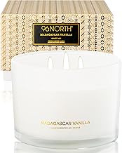 96NORTH Luxury Vanilla Soy Candles | Large 3 Wick Jar Candle | Up to 50 Hours Burning Time | 100% Na