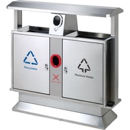 70l OUTDOOR Stainless Steel Trash Bin WITH RAIN COVER/HP-HB22