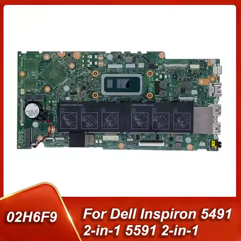 02H6F9 2H6F9 For Dell Inspiron 5491 2-in-1 5591 2-in-1 Laptop Motherboard System Mainboard Onboard C