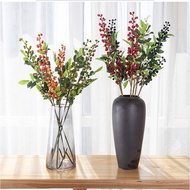 Fake fruit branches - fake winter peach branches with luxurious 70 cm long leaves