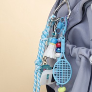 Badminton Pendant Keychain Ornamen Tali Kepang Pesona Ransel