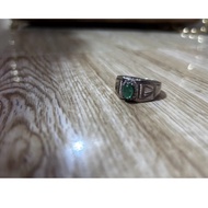 Cincin lelaki batu zamrud asli silver 925 original