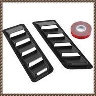 Fits 425X123mm Universal Hood Vent Louver Air Cooling Panel Trim Set Black ABS