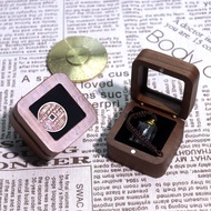 Solid Wood Black Walnut Storage Box Coin Yuan Datou Gold Bar Copper Silver Commemorative Collection 