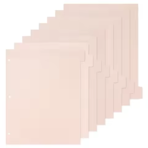 8 Sheets BinderDividersPageDividers Office Binder Pages Binder A4 Size Binder Dividers Index Page No