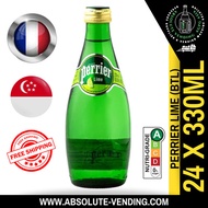 PERRIER Lime Sparkling Mineral Water 330ML X 24 (BOTTLE) - FREE DELIVERY WITHIN 3 WORKING DAYS!