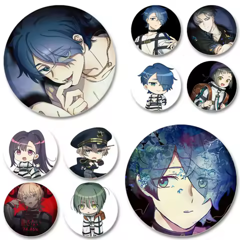 MILGRAM Music Game Badge HARUKA SAKURAL ES YUNO KASHIKI FUTA KAJIYAMA Brooch Pins for Clothes Jewelr