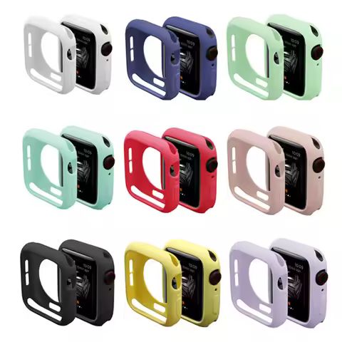 Cover For Apple Watch case 44mm 40mm 42mm 38mm 45mm 41mm accessories Silicone bumper screen Protecto