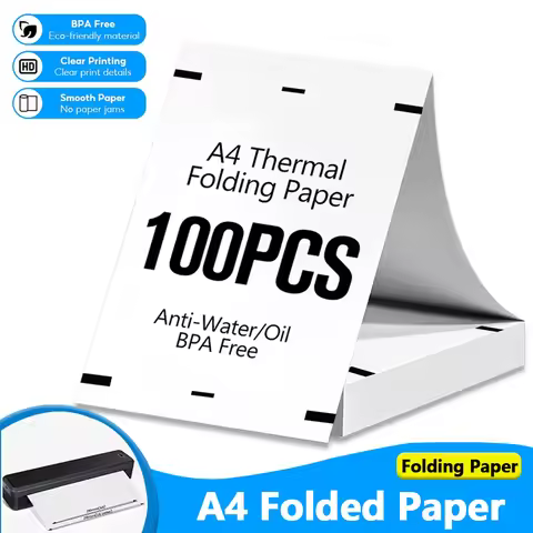 20/100/200 Sheets A4 Thermal Paper 210mm Folded Paper For A4 Portable Thermal Printer Multipurpose P