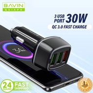 BAVIN PC896 12W & 18 Ultra Fast Car Charger USB QC3.0 Quick Adapter w/ Multiple Ports for Devices