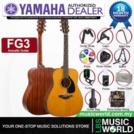 Yamaha FG3 41" Dreadnought Solid Sitka Spruce Top Acoustic Guitar Natural (FG 3)