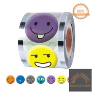 ERORO ม้วนฟิล์มปิดผนึกแก้วพลาสติก 2000 ดวง ม้วนฟิล์มซีลฝา แบบพิมพ์ลาย Peacock Steps