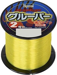 Diamond Fishing Nylon Line Froston Grooper, 546.4 yd (500 m), No. 2, 8 lbs, Yellow