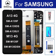 จอ LCD สำหรับ Samsung Galaxy 6.6 A13 4G A135 SM-A135F/M13 4G M135 SM-M135F แสดงผลหน้าจอสัมผัสแผงหน้า