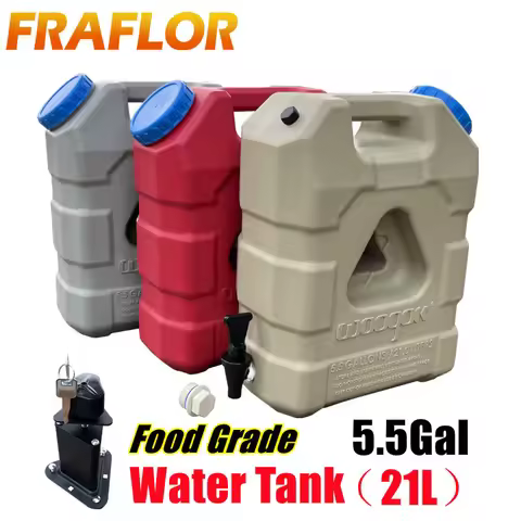 20 Liter 21L (5.5Gallons) Camping Car Water Container with Tap Portable Outdoor Storage Tank Food Gr