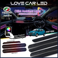 Perodua Axia 2023-2025 Oem Ambient Light Interior Multicolour With App Voice Control Ambient Light D