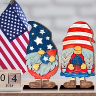 {bologna}  Gnome Table Ornament Red White Blue Gnome 2 Pcs 4th of July Patriotic Gnome Decorations B