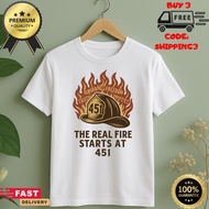 Fahrenheit 451 Shirtteacher Librarian Gift T-Shirt Dystopian Literature Graphic Tee Literary Gift - 