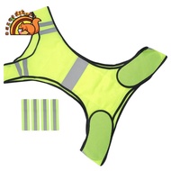 Reflector Vest - High Visibility Bicycle Vest with Adjustable Fastener and 4 Reflector Jogging