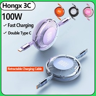 100W Fast Charging Data Cable Type C to Type C Durable Cable Quick Charge  Retractable Charging Cabl