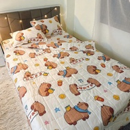 Summer Bedding Set 4 Piece Poly Cotton Fabric, Mattress Cover 2-10cm, Star Dinosaur Pattern, New Mod