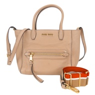 Miu Miu Madras 手提包，皮革 [二手]
