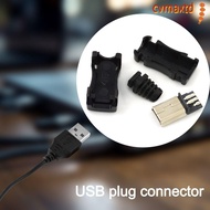 ICVMAX Mini USB Male Connector, 5Pin 4 In 1 Assemble USB 2.0 Jack, Male Plug Socket Connector Mini U