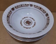 早期大同瑞士花瓷碗 湯碗 碗公-直徑18.5公分 