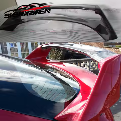 Carbon Fiber Rear Spoiler Mugen Style For Honda 06-11 Civic FN2 FN Type R Fiberglass Trunk Wing Part