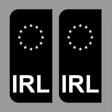 IRL Car Number Plate Sticker Union Republic of Ireland Number plate decals No Eu Flag Brexit vinyl C