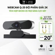 Super Sharp Q20 Laptop Computer Webcam, Livestream Camera, Online Learning Video Calling with Built-