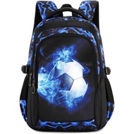 Boy Backpack Children School Bag Durable Elementary School Middle School Student Bag Football 18 Inc