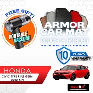 Armor  Honda Civic Type R FL5 Gen6 2022-kini Carpet Kereta Alas Kaki Car Mat Karpet Tebal Foot Mat F