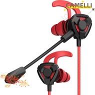 CAMELLI5Q Wired Earphones, Multifunctional With Mic Gaming Earphones,  Universal Professional Durabl