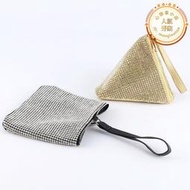 晚宴鑲鑽三角形包新款女士手拿水鑽地雷包百搭禮服包