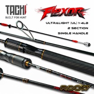 TACHI FLEXOR Ultralight UL Joran 1-4LB Singlehand Solid Carbon Spinning Casting Haruan Siakap PB Sal