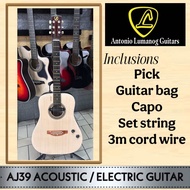 Lumanog AJ39 Acoustic electric guitar low action w/ freebies
