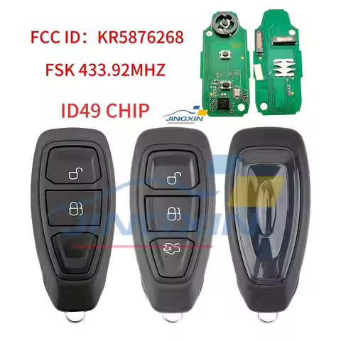 Jingxin KR5876268 Smart Remote Car Key For Ford Kuga Fiesta Focus Grand C-Max 2011+ 433Mhz ID49 Keyl