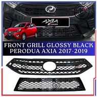 Perodua Axia AV Spec & SE Spec Only 2017-2019 Front Grill Glossy Black (Mini Cooper Style) RS/GR Gri