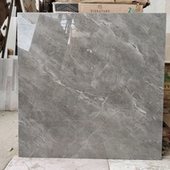 Granit 60x60 abu motif marmer (super glossy)/ granit lantai abu marmer