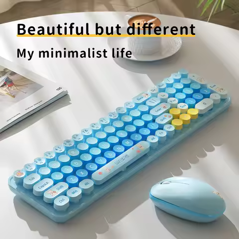Mofii Wireless Keyboard and Mouse Set BabyBear 2.4G USB Ergonomic Silent Compatible Windows XP/7/8/1