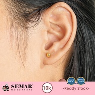 10K SAUDI GOLD Pawnable Korean Style Heera Gold 10K Semar Nusantara Piercing Gold Earrings