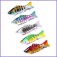 Bass Lures Freshwater 7 Section Type Realistic Fishing Lure Kit 5 Pieces Angler Equipment for Stream