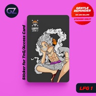 One Piece (Luffy Gear 5) - Sticker TNG Sticker TNG NFC Card Skin Cover (Waterproof, High Quality)