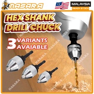 NASARA Hex Shank Adapter Drill Chuck Keyless Quick Change Keyless Drill Bits Converter Tool Cordless Drill Power Tool