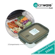 ELIANWARE Borosilicate Glass Food Container, Anti-Leaking Lunch Box Tupperware, E-1661, 1662, 1663, 1664, 1665, 1666
