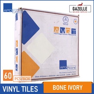 Apo Floor Vinyl Tiles AVQT 1.3mm - Bone Ivory 60pcs / Box 5.4sqm Coverage 300mm x 300mm