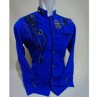JASKO HIJAU BOTOL / HIJAU GELAP / MOTIF LIS BORDIR / FASHION MUSLIM PRIA DEWASA / KOKO MODEL TERBARU
